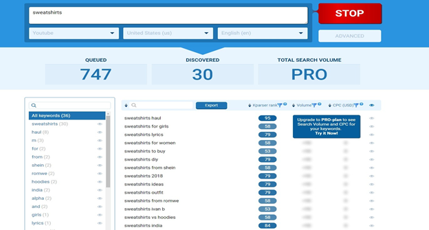 برنامه Keyword Tool